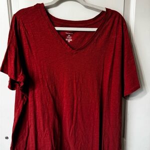 Sonoma Red V-Neck Short Sleeve Tee
